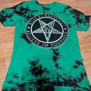 "Believe In Yourself" - Green Lightning Dye Tee Size M